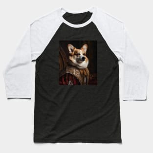 Corgie - Medieval English Prince Baseball T-Shirt